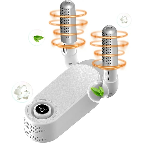 Shoe Dryer Boot Dryer, Glove Dryer & Boot Warmer with Heat Blower, Portable Adjustable Rack and Timer, Folding Design & Quick Drying for Shoes,White