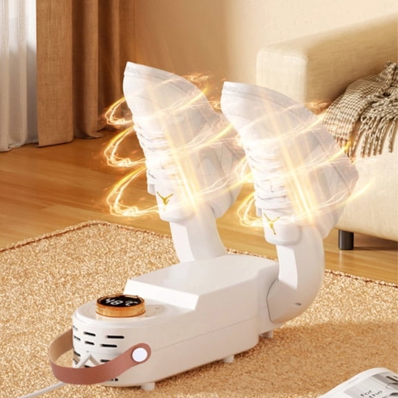 Shoe Dryer with Heat Blower for Sneakers, Gloves & Socks, 2 Extendable Arms, Fast Drying, Adjustable Timer, U Light Source Purification, Energy-Efficient, Portable