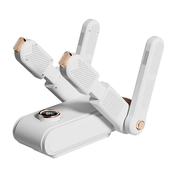 Shoe Dryer Portable Foldable Shoe Deodorizer, Constant Temperature Shoe Drying Machine for Home Use, Moisture Removing Sneaker Dryer for All Footwear, White One Pack