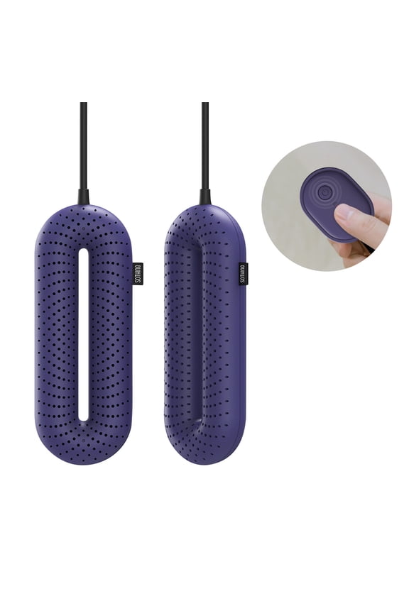 Shoe Dryer & Warmer - 220V Electric Boot & Sneaker Dryer with 55℃ Temperature Control, Odor Elimination & Sterilization for All Shoes - Gym, Work, Snow Boots & Leather Shoes (20W, 130cm Cable)