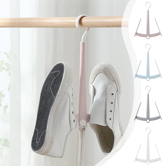 Shoe Drying Rack for Wet Shoes and Sneakers, Rotating Windproof Hanger with Foldable Space Saving Design for Bathroom, Balcony, Travel and Small Spaces