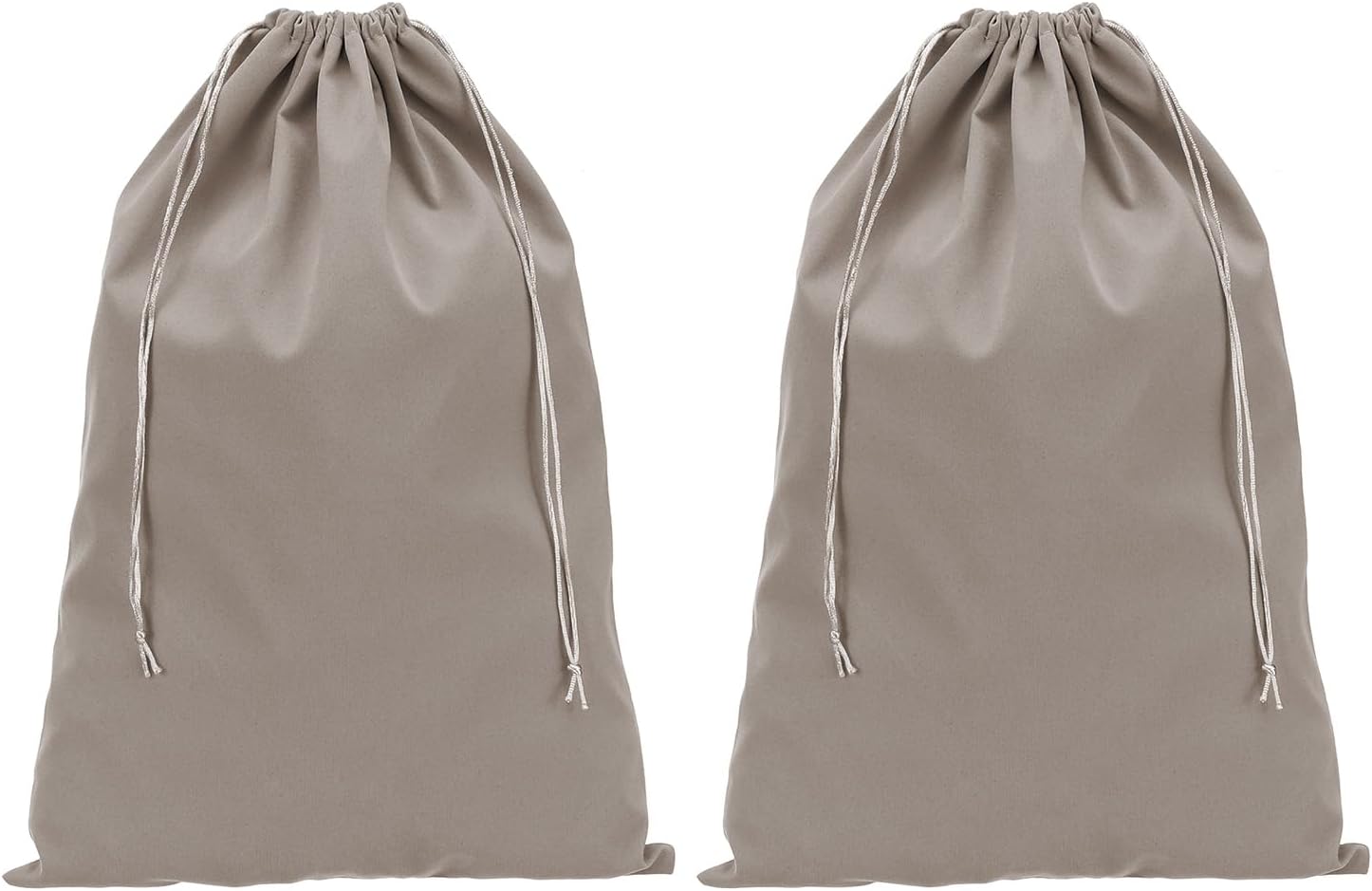 Shoe Dust Bag, 2 Pack Duster Flannel Shoes Pouch with Drawstring Washable Breathable Travel Shoe Bags for Home Luggage Storage, 12x17" Gray