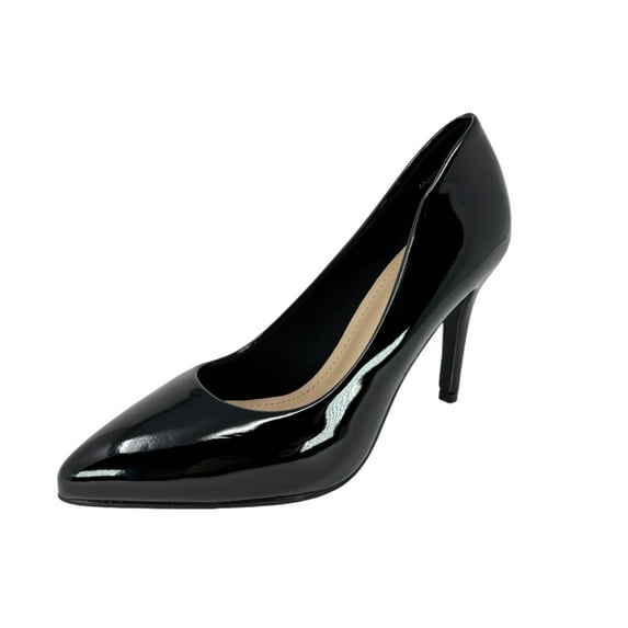 Shoe Fash | Women Trendy Pumps, Pointed Toe High Heel 4 inch/10cm Party Stiletto Heels Shoes Black/Pat, 8