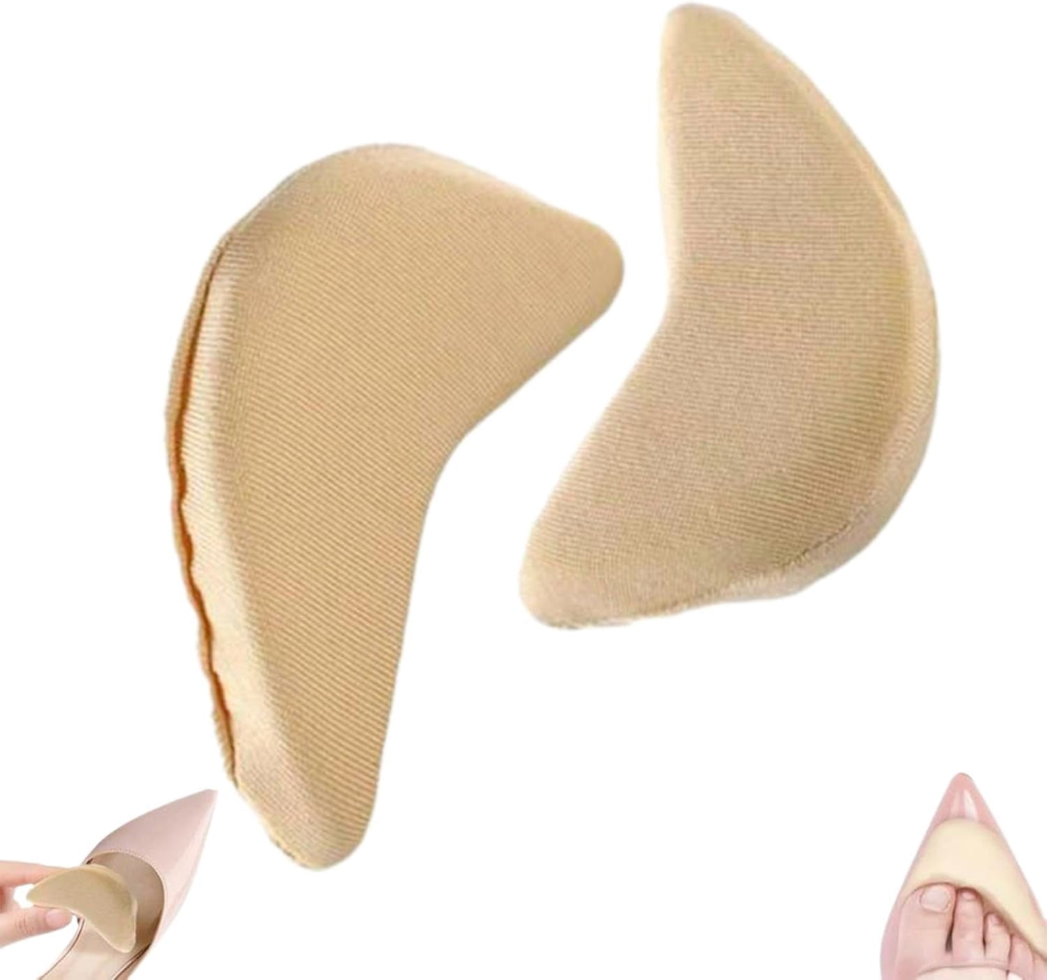 Shoe Fillers for Too Big Shoes 1 Pair Front Toe Cushions Sponge Toe ...