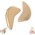 thumbnail image 1 of Shoe Fillers for Too Big Shoes 1 Pair Front Toe Cushions Sponge Toe Inserts for High Heels Boots Flats Beige, 1 of 7