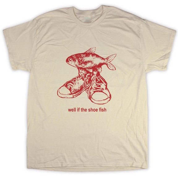 Shoe Fish Cursed T-Shirt Y2K Tee Funny Bass TShirt Ironic Meme Shirts That Go Hard