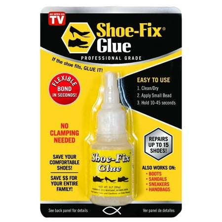 Shoe-Fix Shoe Repair Glue Fast Drying, Adhesive Glue Clear, 20g Tube, 1 Count