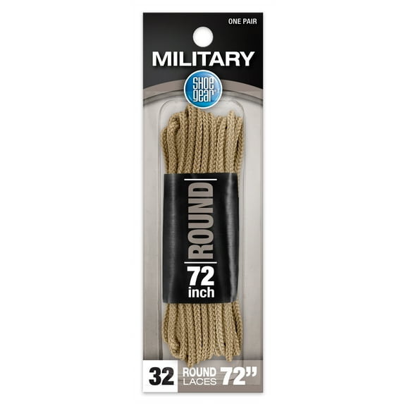 Shoe Gear Military Boot Lace for Men and Women, Nylon, Tan, 72"