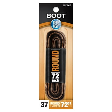 Shoe Gear Round Boot Lace for Men and Women, Polyester, Brown, 72"