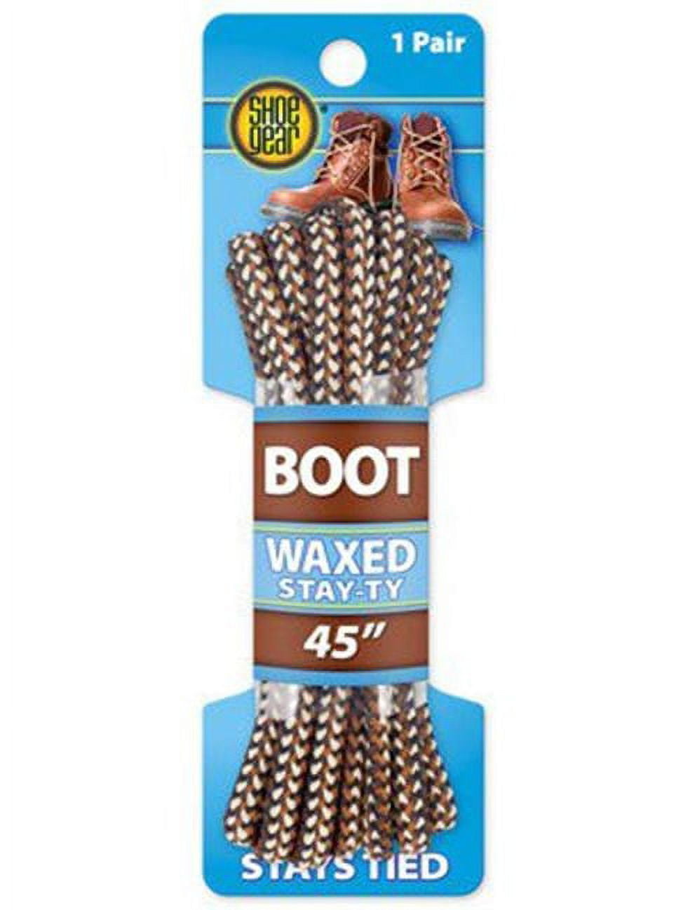 WESTMINSTER PET PRODUCTS Shoe Gear Waxed Boot Laces for Men and Women, 45" Length, Pack of 6, Rattlesnake