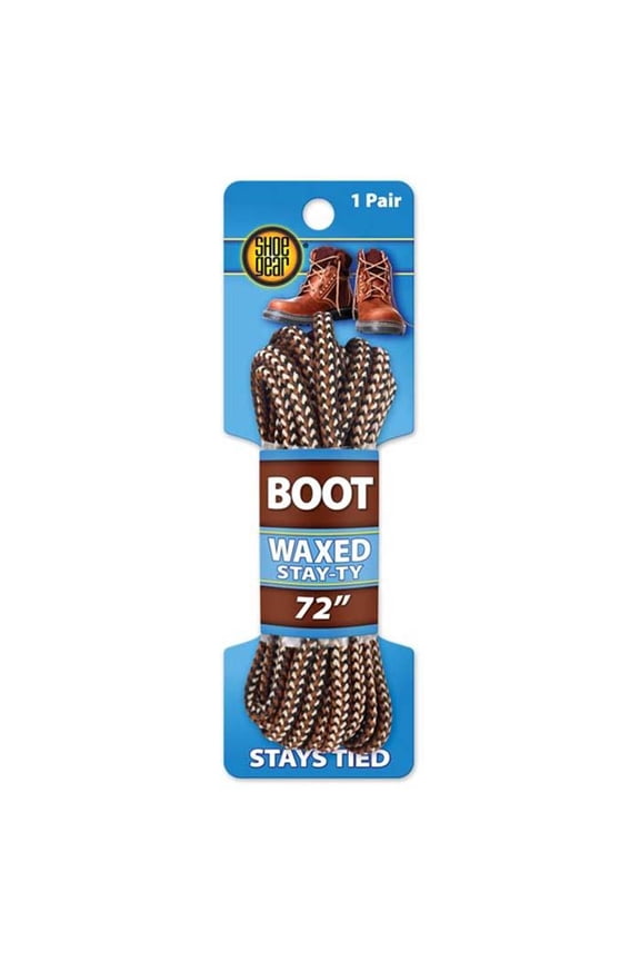 Waxed Boot Laces, Rattlesnake, 72", Polyester, Adult, Senior, Teen