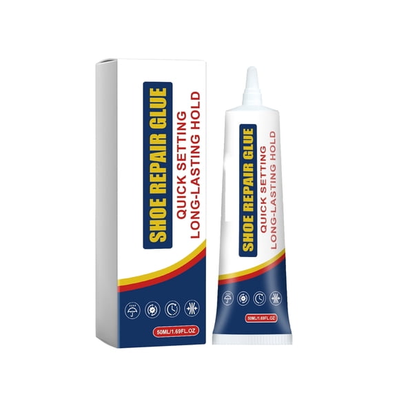 Shoe Glue Heavy Duty, Shoe Glue Sole Repair Adhesive, Clear, Waterproof, High Strength, Strong, Shoe Cement for Sneakers, Leather Shoes, Hiking Shoes, Boots, Sandals, 50ml