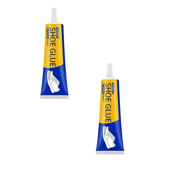 Shoe Glue Sole Repair Glues, Heavy Duty Shoe Adhesive, Shoe Fix Glue, Waterproof, Flexible, Clear-Drying for Boots, Leather, Rubber, Canvas and More, 2 Pcs, 2 Oz
