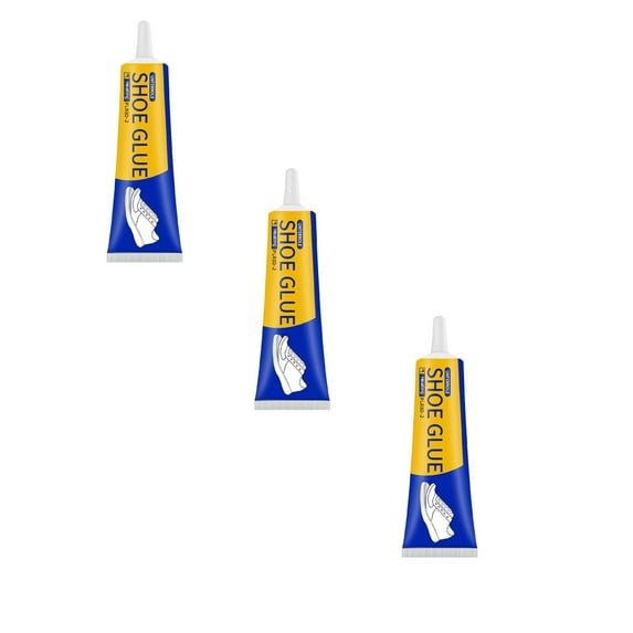 Shoe Glue Sole Repair Glues, Heavy Duty Shoe Adhesive, Shoe Fix Glue, Waterproof, Flexible, Clear-Drying for Boots, Leather, Rubber, Canvas and More, 3 Pcs, 2 Oz