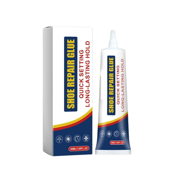 Shoe Glue Sole Repair, Shoe Sole Repair Glue, Waterproof, High-Strength Adhesive, for Soles, Heels & Repair On Boots, Leather, Rubber White