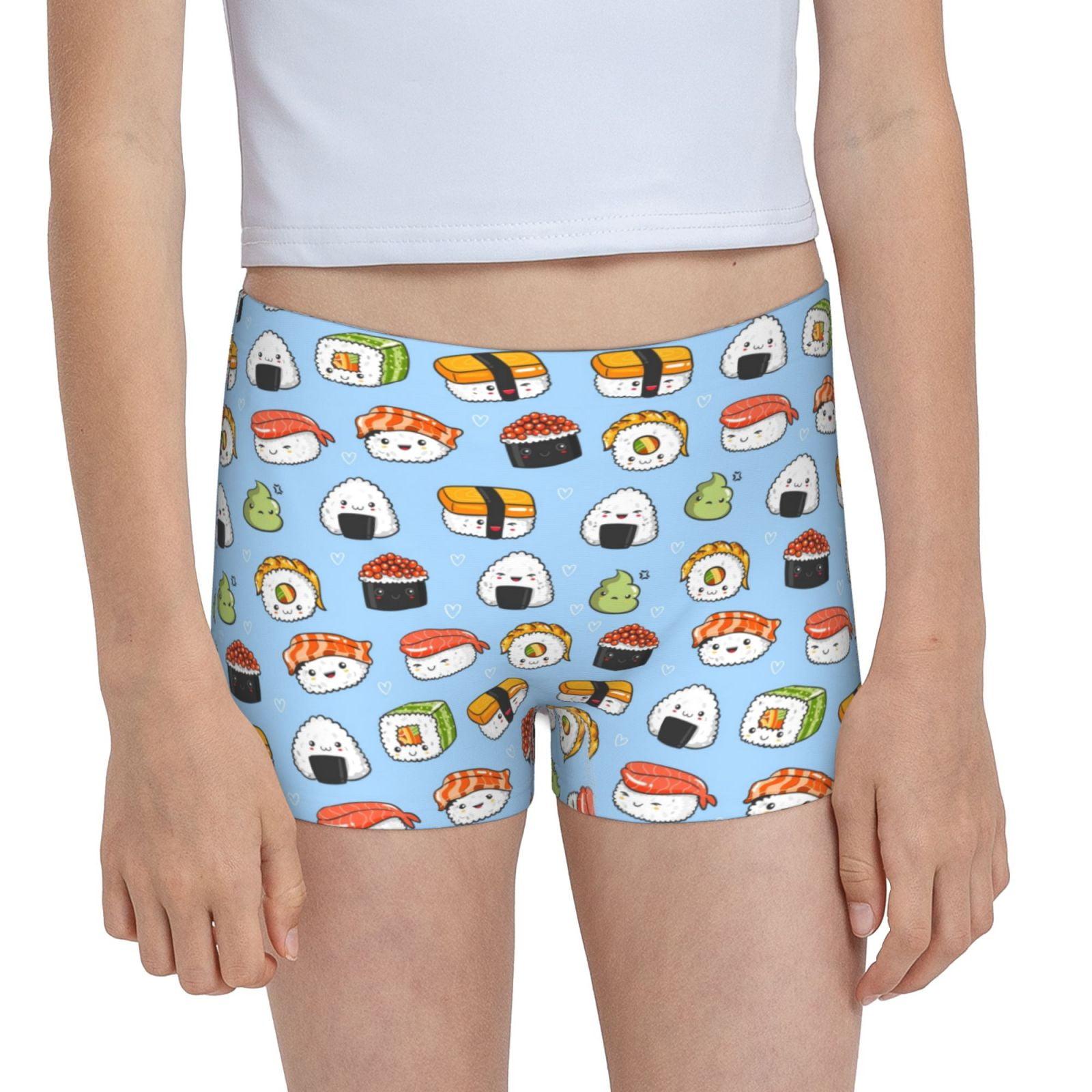Easygdp Kawaii Sushi (2) Girls Hipster Cotton Underwear Little Girls
