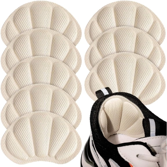 Shoe Heel Inserts, 8 Pcs Mesh Self-Adhesive Heel Cushion Pads for Back of Heel, Heel Cushion Inserts Prevent Shoes Too Big for Women Men