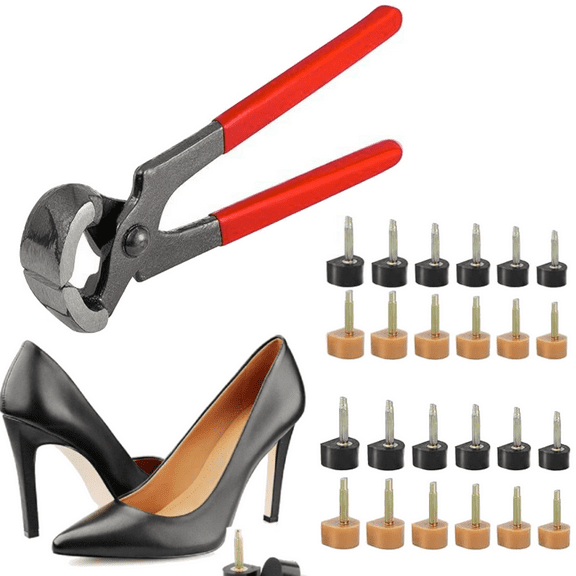 Shoe Heel Repair Set,6 Different Sizes Heel Tips for High Heel Shoes Replacement Parts, High Heel Replacement Tips for Women
