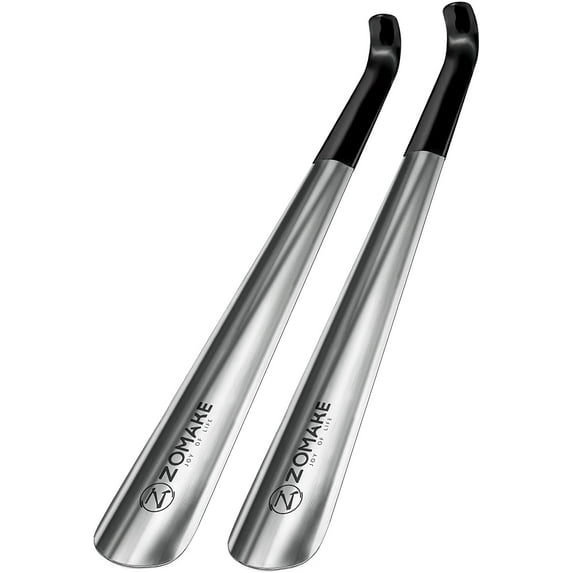 Shoe Horn Long Handle for Seniors 2 Pack,Metal Long Shoehorn for Boots,16.5" Extra Long Shoe Horn for Men Women Kids