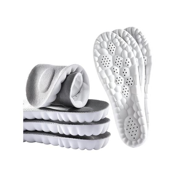 Shoe Inserts & Insoles High Elastic Shock Absorption Cushioned for Standing All Day Men and Women Breathable Foot Pads for Sports Shoes