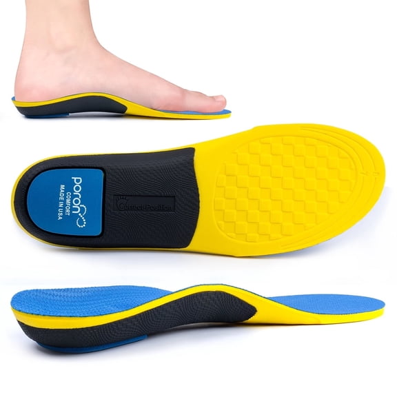 Shoe Insoles, Arch Support Inserts, Memory Foam Insoles Foot Support Gear, Great for Flat Feet, Sports and Fitness, Prolonged Walking and Standing, Daily Fatigue (US 7-9)