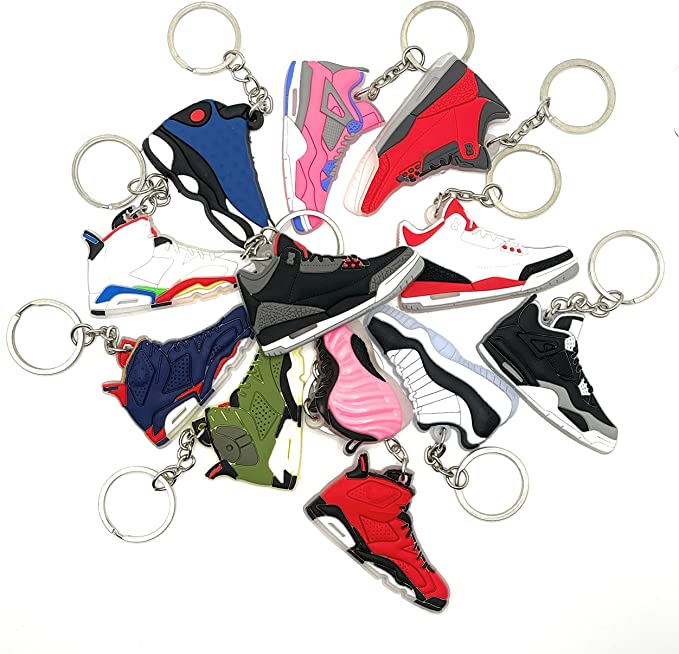 Shoe Keychains Sneaker Party Favors 15pcs BULK for Sneaker Themed