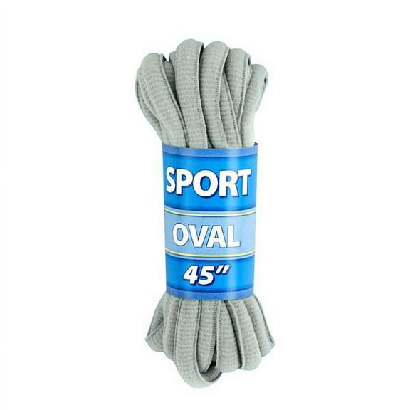 Shoe Lace/Gear, 1 Pair Pro-Quality Oval And Wide Colors White, Light Grey