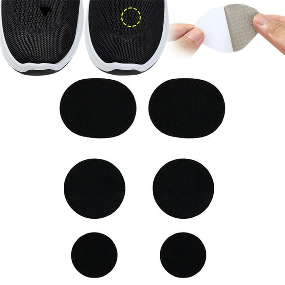 Shoe Mesh Repair Patches, Self Adhesive Repair Patches for Shoes, 6Pcs Black Shoe Toe Hole Patches, Quick Repair Mesh Shoes Hole Repair Patches, Shoes Repair Sticker