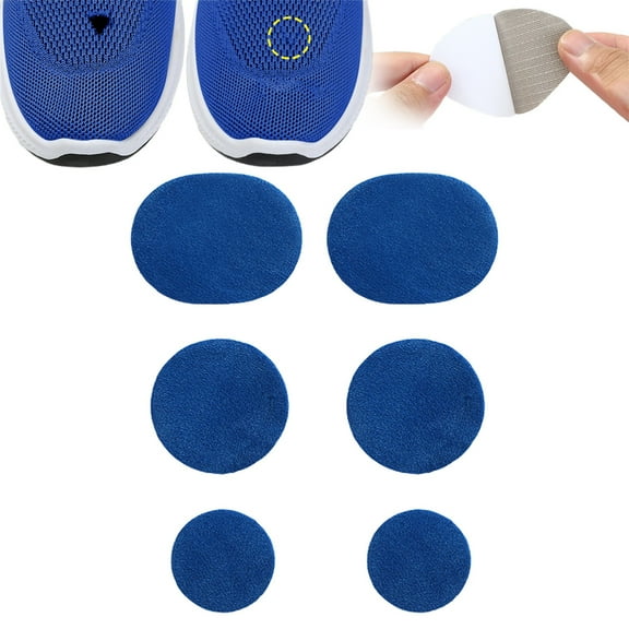 Shoe Mesh Repair Patches, Self Adhesive Repair Patches for Shoes, 6Pcs Blue Shoe Toe Hole Patches, Quick Repair Mesh Shoes Hole Repair Patches, Shoes Repair Sticker