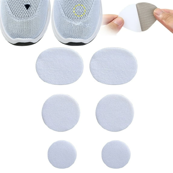 Shoe Mesh Repair Patches, Self Adhesive Repair Patches for Shoes, 6Pcs White Shoe Toe Hole Patches, Quick Repair Mesh Shoes Hole Repair Patches, Shoes Repair Sticker