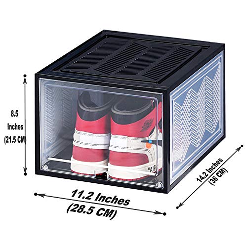 Heels Storage Box Shoe Organizer with Hard & Thick Plastic Board Shoe Storage Boxes Fits ...