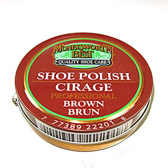 Moneysworth and Best Shoe Polish Wax- 70g / 2.5oz - Brown