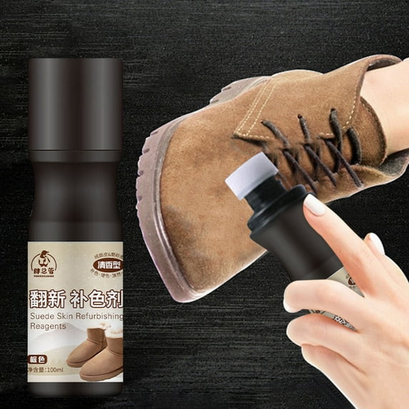 Shoe Polish Suede Renovator Spray, Shoe Dye Suede Color Restorer, Restores Faded Suede for Sneakers, Shoes, Boots, Jackets, Purses, Nubuck & Suede Protector Spray