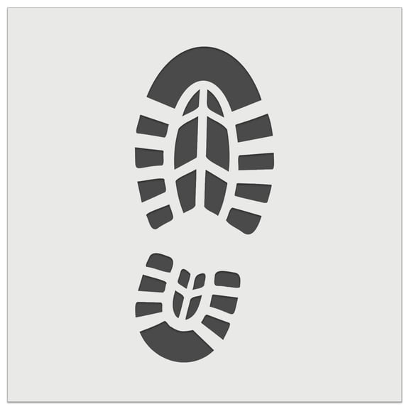 Shoe Print Boot DIY Cookie Wall Craft Stencil - 3.5 Inch