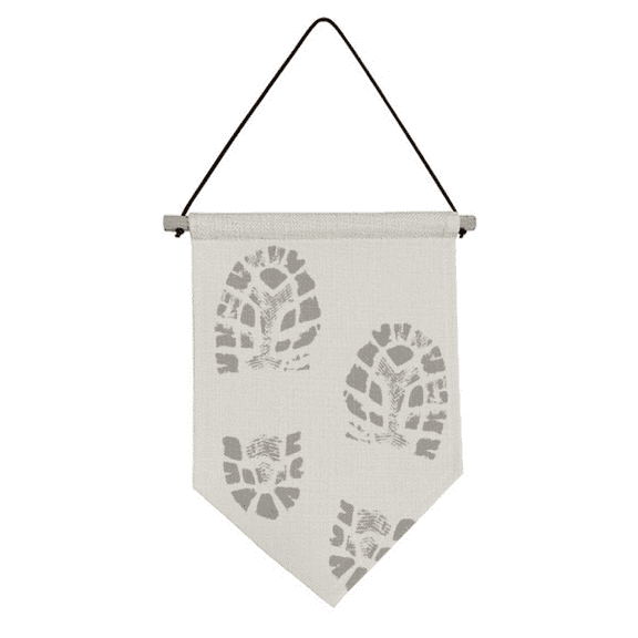 Shoe Prints Footprint Modern Style Fashion Poster Canvas Flag Hanging Wall Art Decor Banner