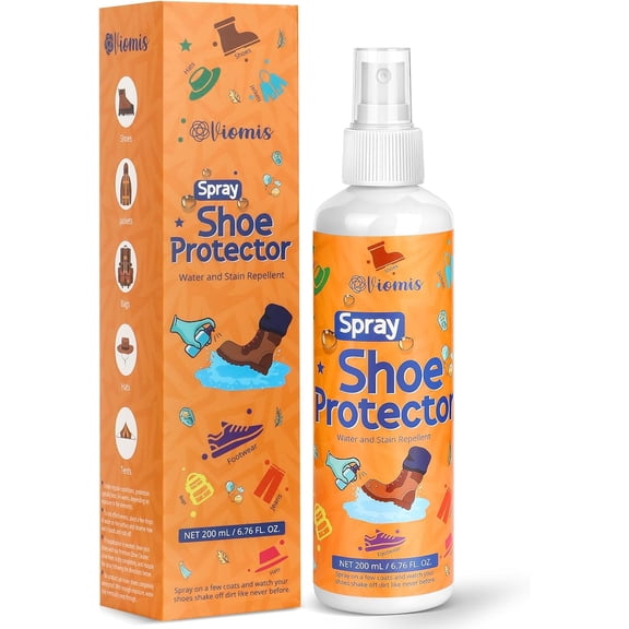 Shoe Protector Spray - Professional Waterproof & Stain Guard - Advanced Nano Protection for Suede, Leather, Fabric & Canvas - Invisible Weather Shield for Sneakers, Boots & Handbags - 6.76oz