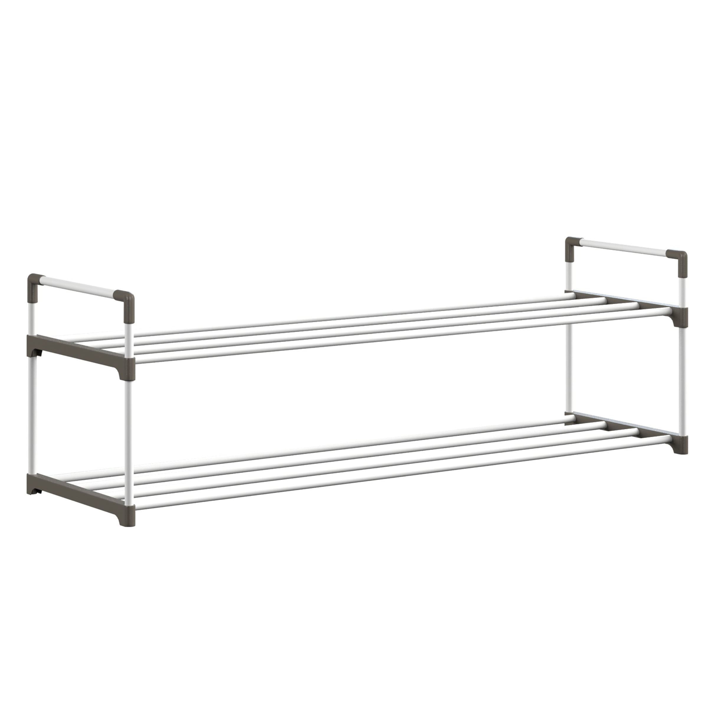 Home-Complete Shoe Rack with 2 Shelves Two Tiers for 12 Pairs For Bedroom,  Entryway, Hallway, and Closet- Space Saving Storage