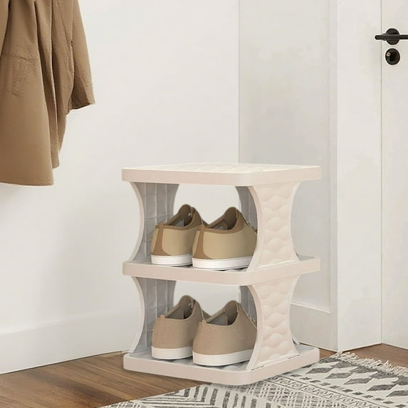 Shoe Rack, 3-Tier Shoe Organizer, Space-Saving Shoe Storage Shelf for Doorway, Dorm Room, Rental Apartment, Easy Assembly Without Tools