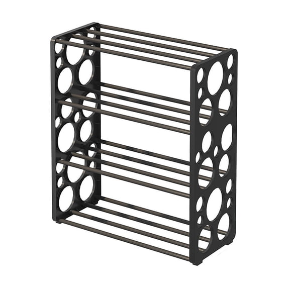 Shoe Rack, 4 Tier Metal Storage Organizer with Ventilated Shelves, Space Saving Footwear Stand for Bedroom Closet Entryway Dorm Room Garage and Bathroom Organization