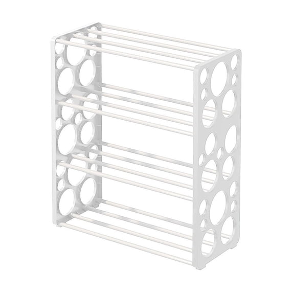 Shoe Rack, 4 Tier Metal Storage Organizer with Ventilated Shelves, Space Saving Footwear Stand for Bedroom Closet Entryway Dorm Room Garage and Bathroom Organization