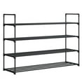 thumbnail image 1 of Home-Complete 4-Tier Space Saving Shoe Organizer, Black, Holds up to 20-Pairs of Shoes, 1 of 6