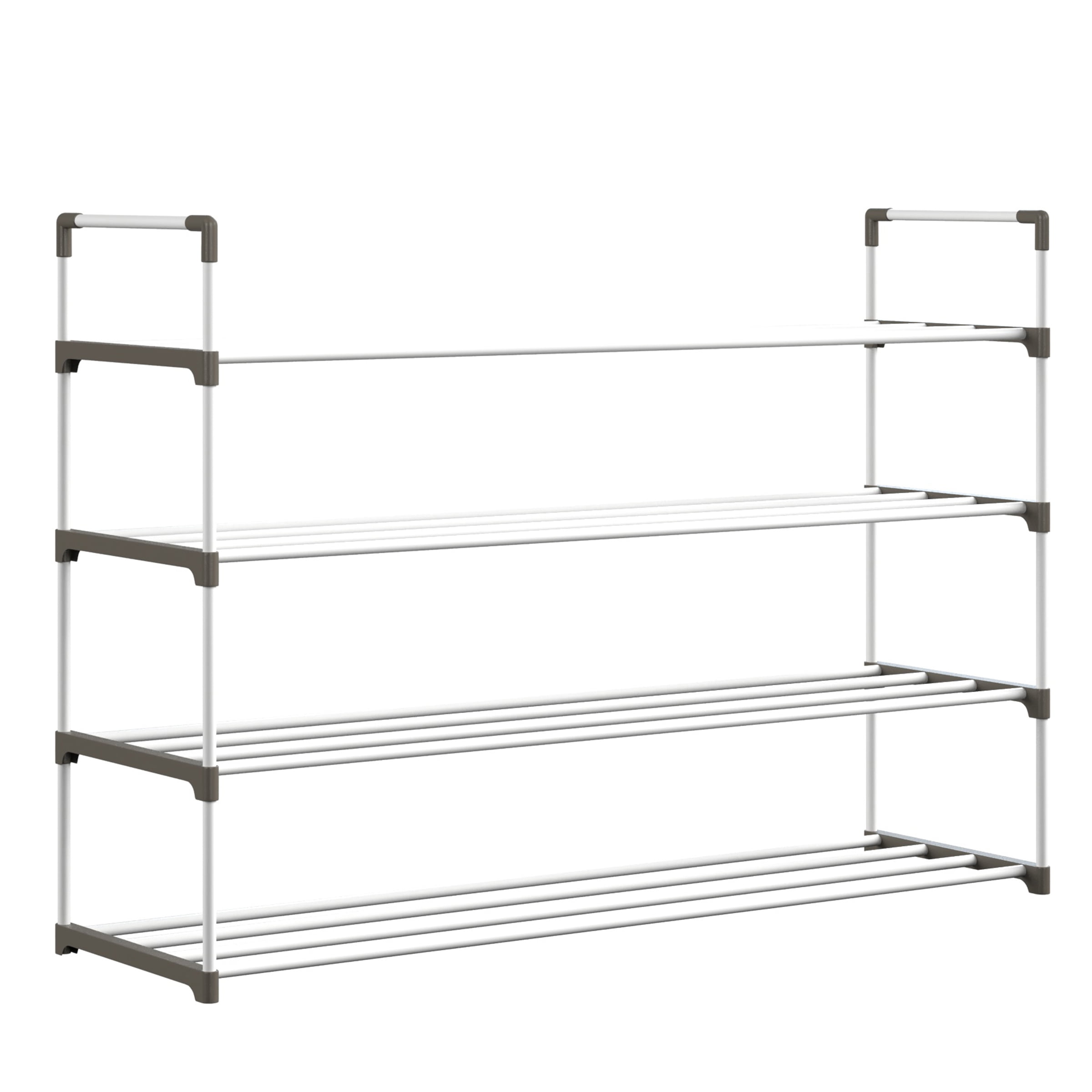 Home-Complete 8 Tier Shoe Rack for 40 Pairs White