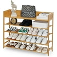 thumbnail image 1 of Shoe Rack, 5-Tier Bamboo Shoe Rack Organizer for Entryway Hallway, Beautiful Natural, 1 of 14