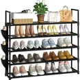 thumbnail image 1 of Shoe Rack 5 Tier Shoe Organizer Storage 20-25 Pairs Shoes Rack for Closet Shoes Rack Organizer Entryway Shoe Holder Space Saving Shoe Shelf Shoe Stand Large Tall Shoes Tower Garage Door, 1 of 16