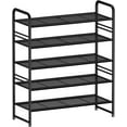 thumbnail image 1 of Shoe Rack, 5 Tier Shoe Storage Rack for 24-30 Pairs of Shoes, Shoe Organizer for Entryway, Steel Frame, Industrial, Black, 1 of 15
