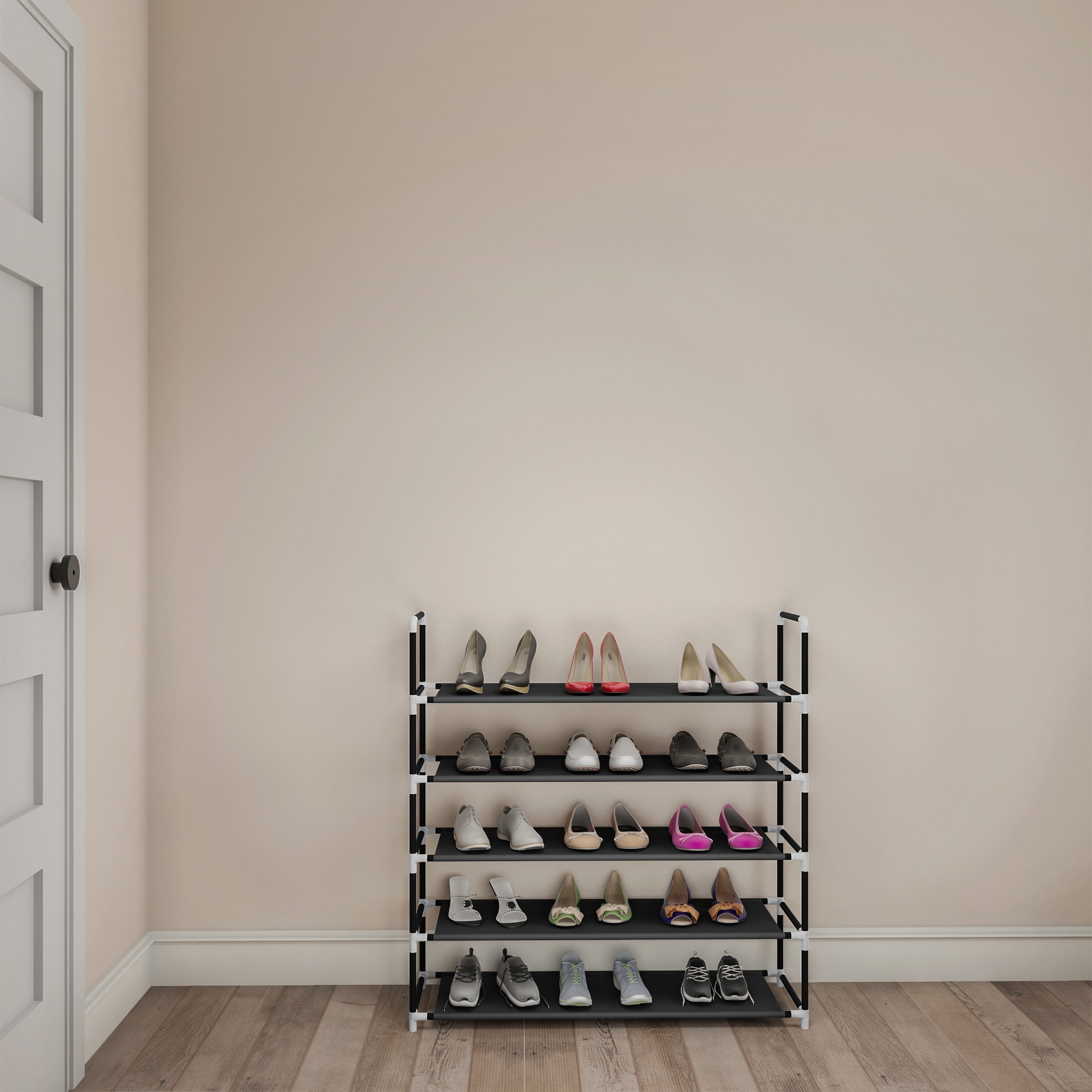 10 Tier Storage and Organization Shoe Rack by Lavish Home, Black