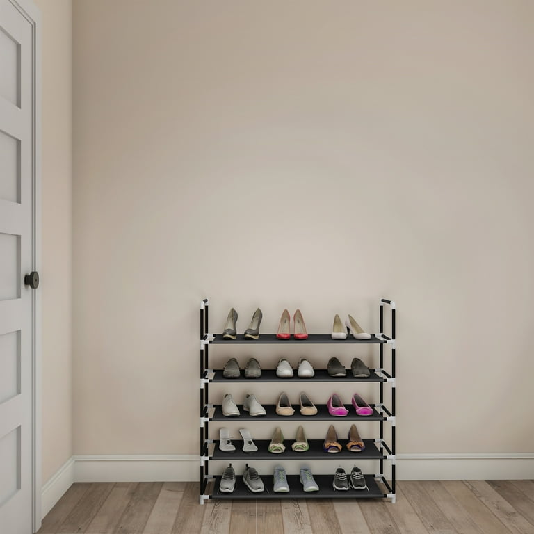 9-Tier Shoe Rack-Tiered Storage for Sneakers, Heels, Flats, Accessories, and More-Space Saving Organization