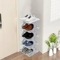 thumbnail image 1 of Shoe Rack under $5! kkbbma 2/3/4/5/6/7 Tier Shoe Racks for Closet, Stackable Shoe Rack for Front Door Entrance Free Standing Plastic Shoe Stand Narrow Tall Vertical Shoe Rack, Closet Shoe Organizer, 1 of 6