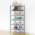 Shoe Rack, 6 Tier Small Bamboo Shoe Organizer, Stackable Free Standing ...