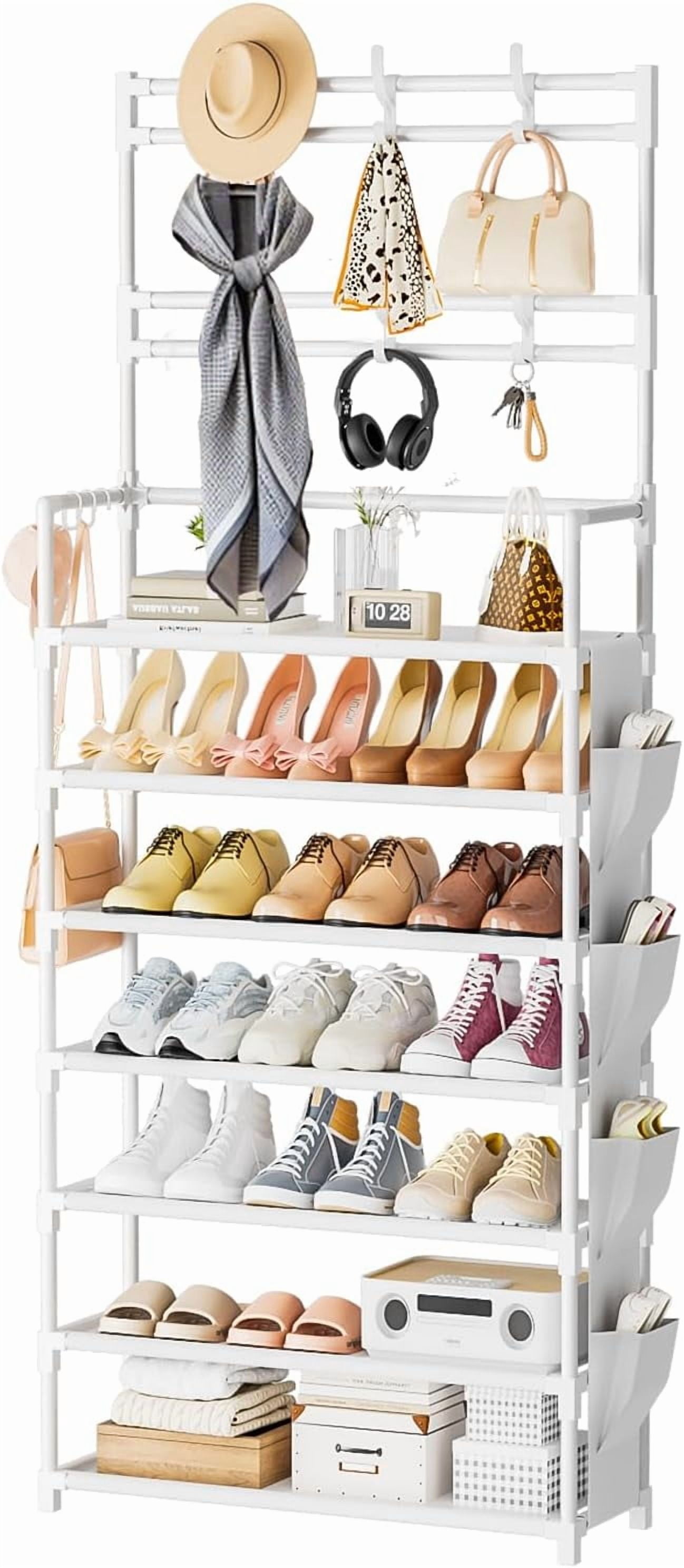 Shoe Rack 7 Tier Shoe Organizer Storage 21-28 Pairs Closet Shoes Rack ...